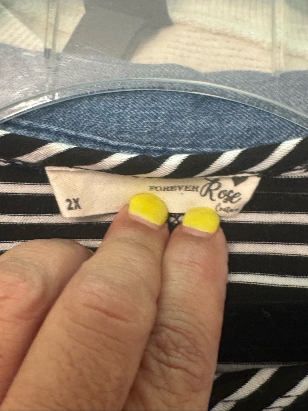 Black and White Striped Long-Sleeve A-Line Dress - Picture 4 of 4